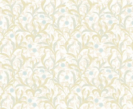 Hoopla Walls Floral Trail Sky Apple