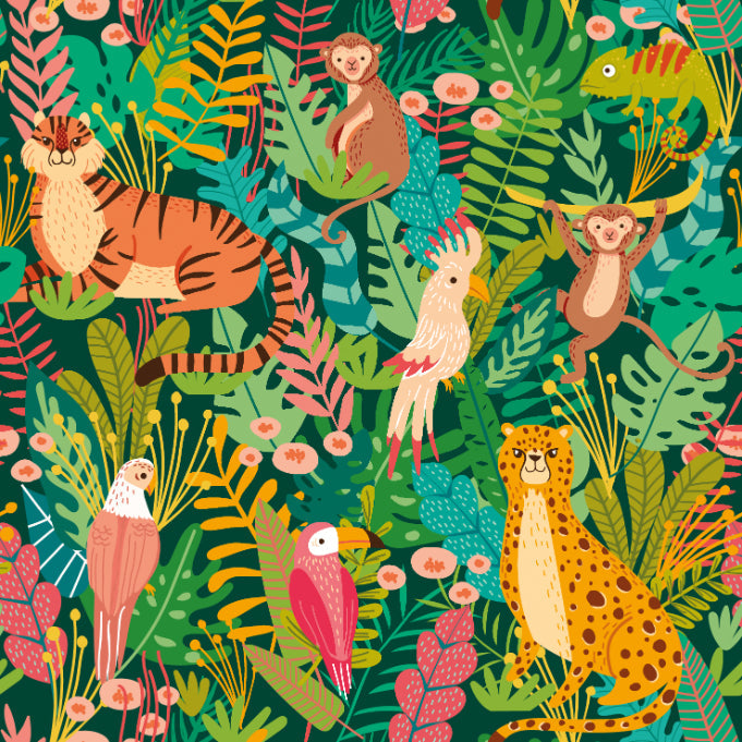 Hoopla Walls Animal Kingdom Lush Forest