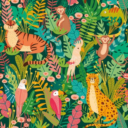 Hoopla Walls Animal Kingdom Lush Forest