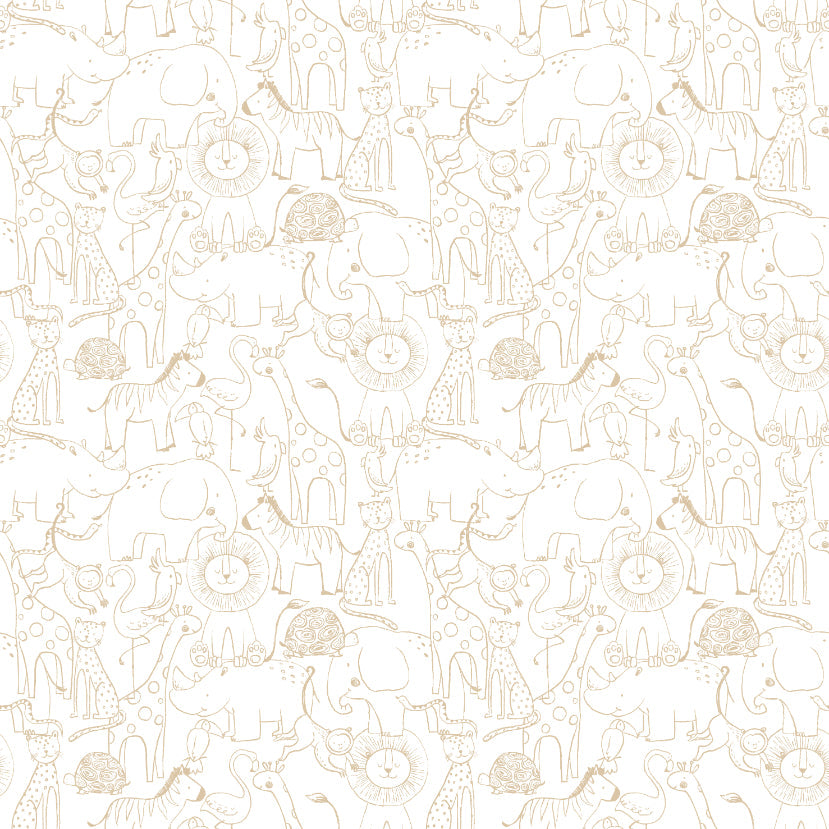 Hoopla Walls Animal Doodle Parchment