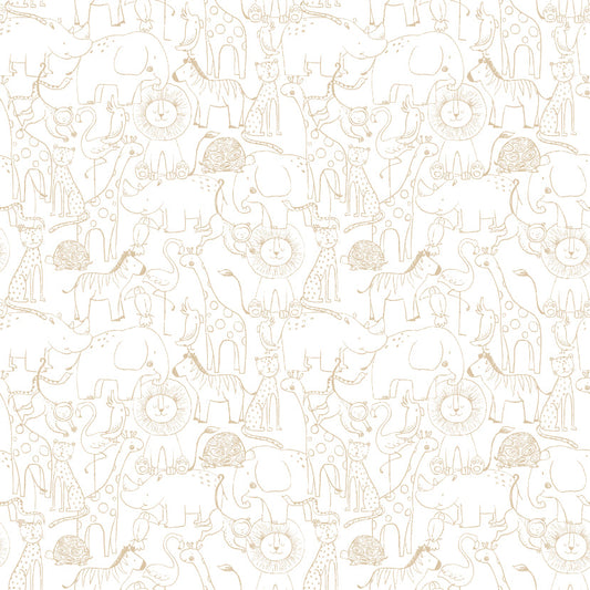 Hoopla Walls Animal Doodle Parchment