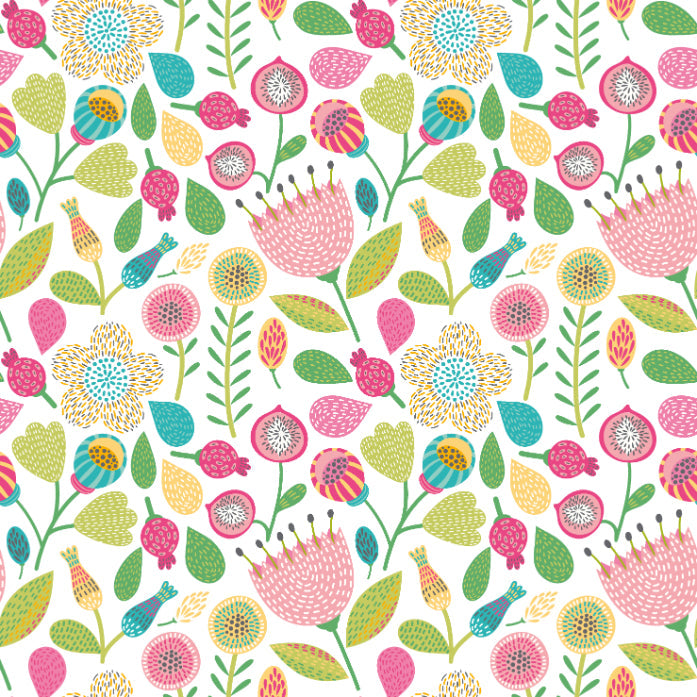 Hoopla Walls Folk Floral Tutti Frutti
