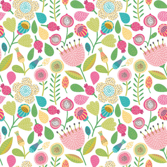 Hoopla Walls Folk Floral Tutti Frutti