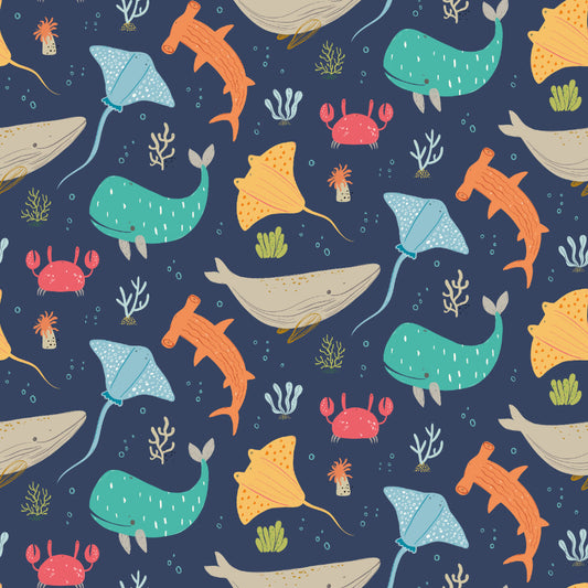 Hoopla Walls Ocean Adventure Inky Mix