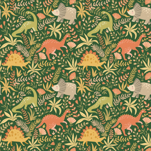 Hoopla Walls Jurassic Party Olive Jungle