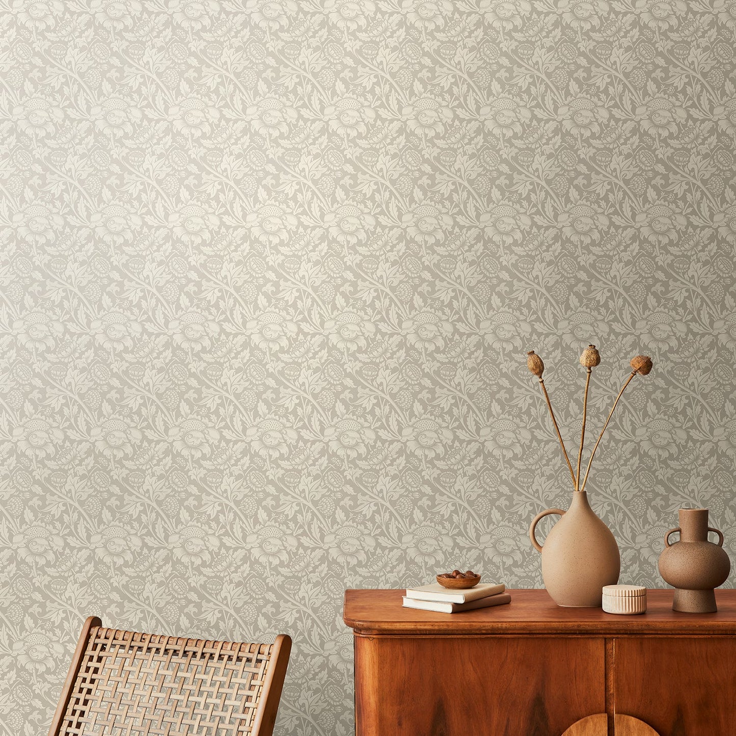 Hoopla Walls Damask Trail Stone
