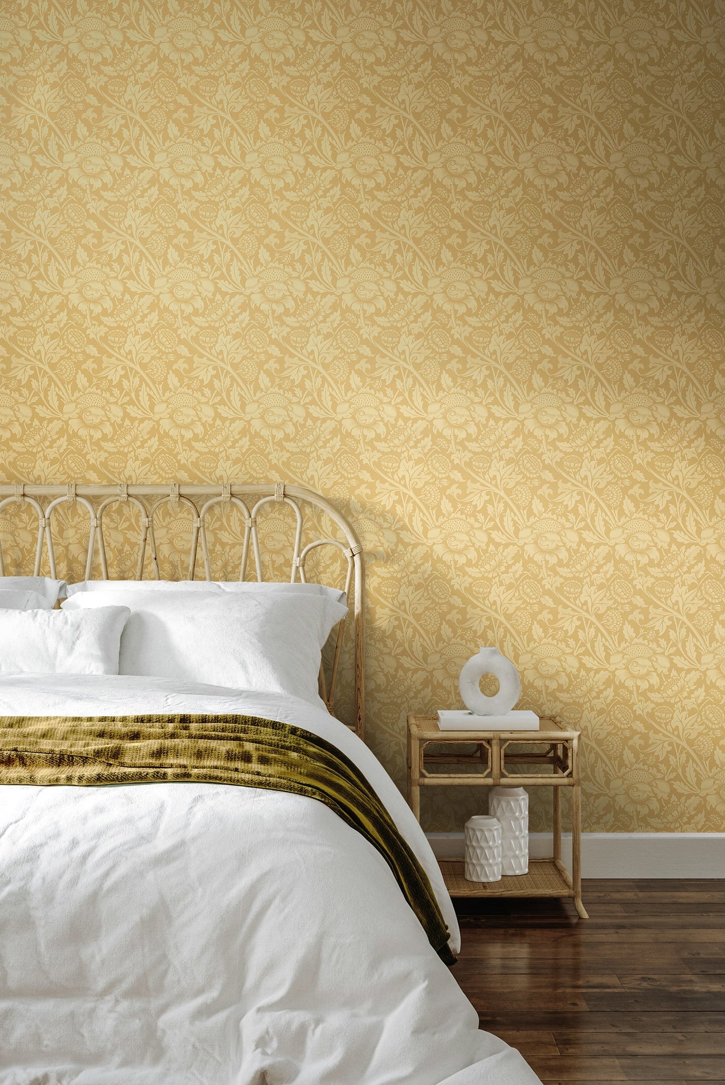 Hoopla Walls Damask Trail Gold