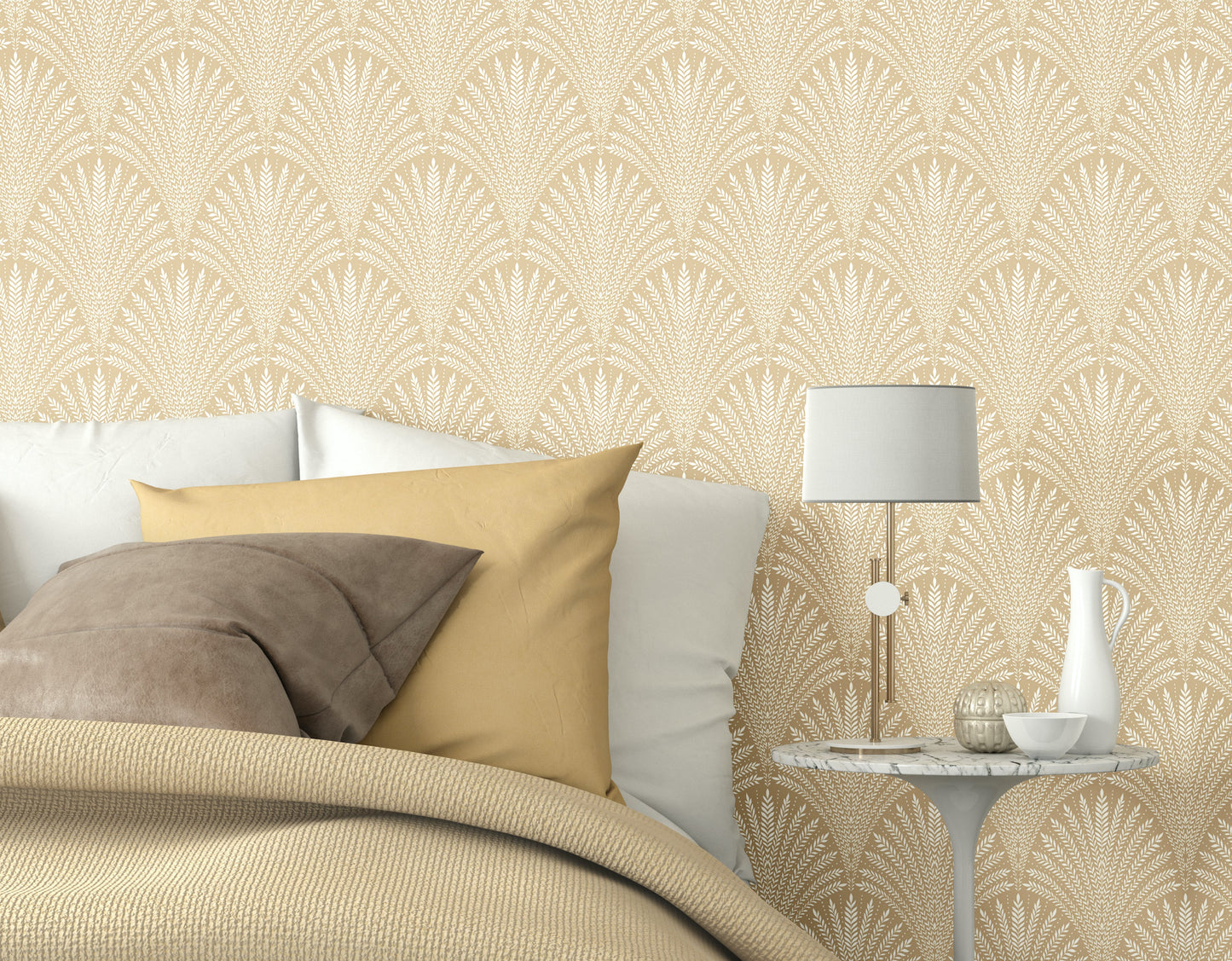 Hoopla Walls Leaf Fan Gold