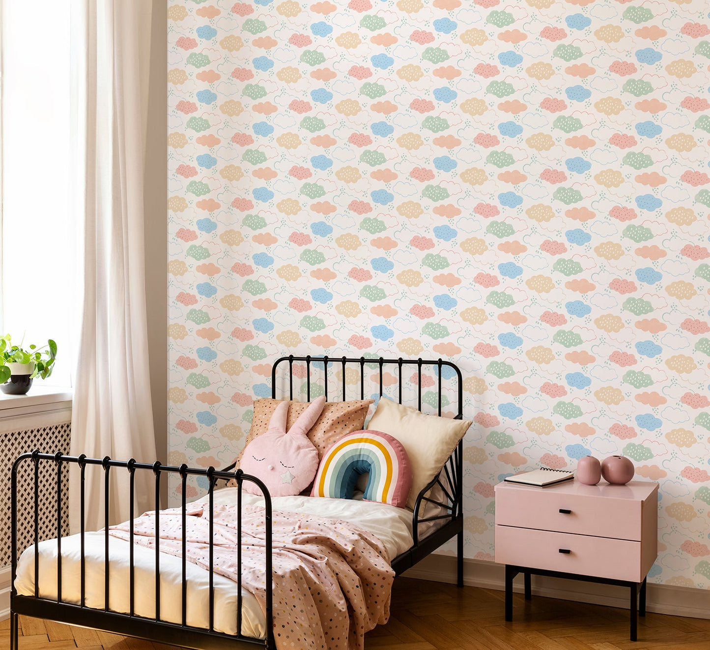 Hoopla Walls Fluffy Clouds Pastel Riot