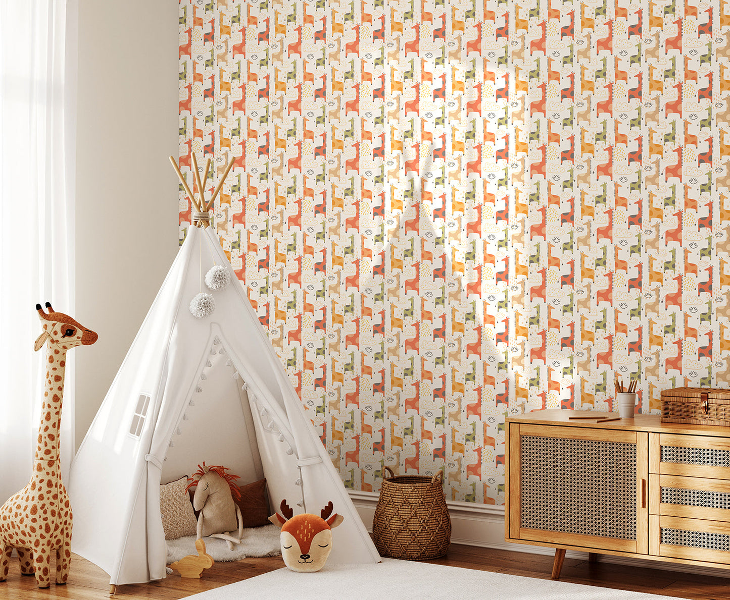 Hoopla Walls Giraffe Friends Ginger Spice