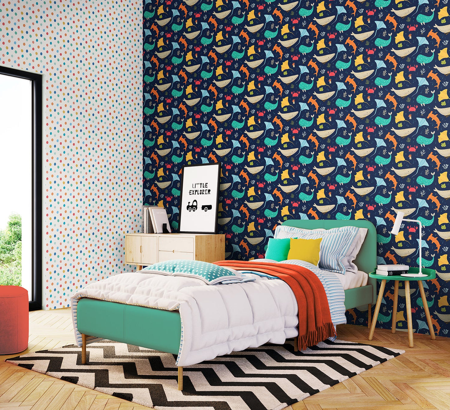 Hoopla Walls Ocean Adventure Inky Mix