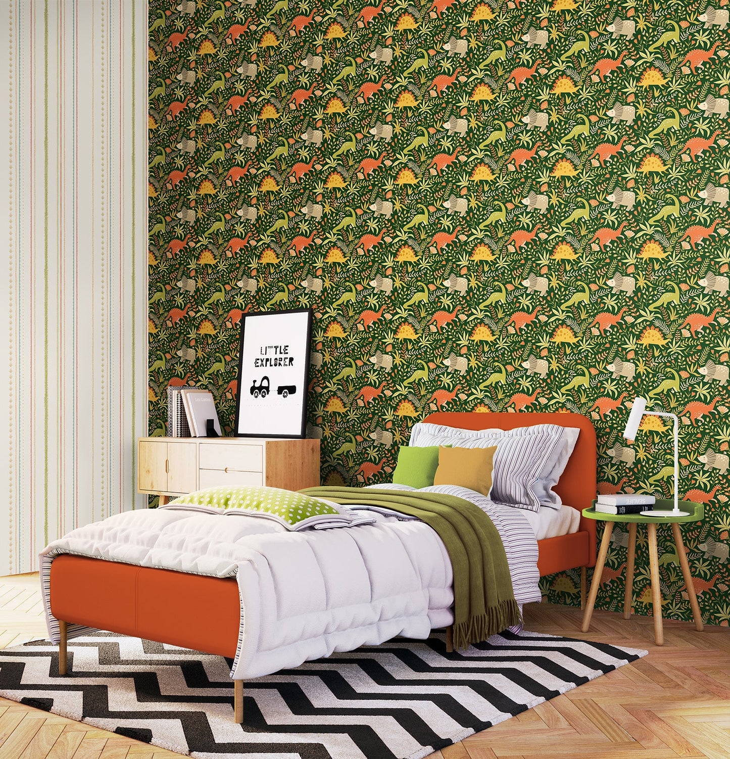 Hoopla Walls Jurassic Party Olive Jungle