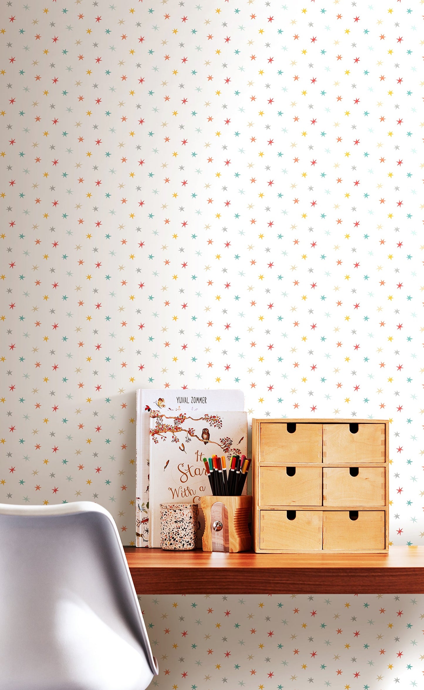 Hoopla Walls Twinkle Stars Ginger Denim