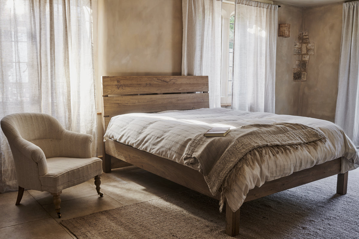 Nkuku Iya Reclaimed Wood Bed Natural