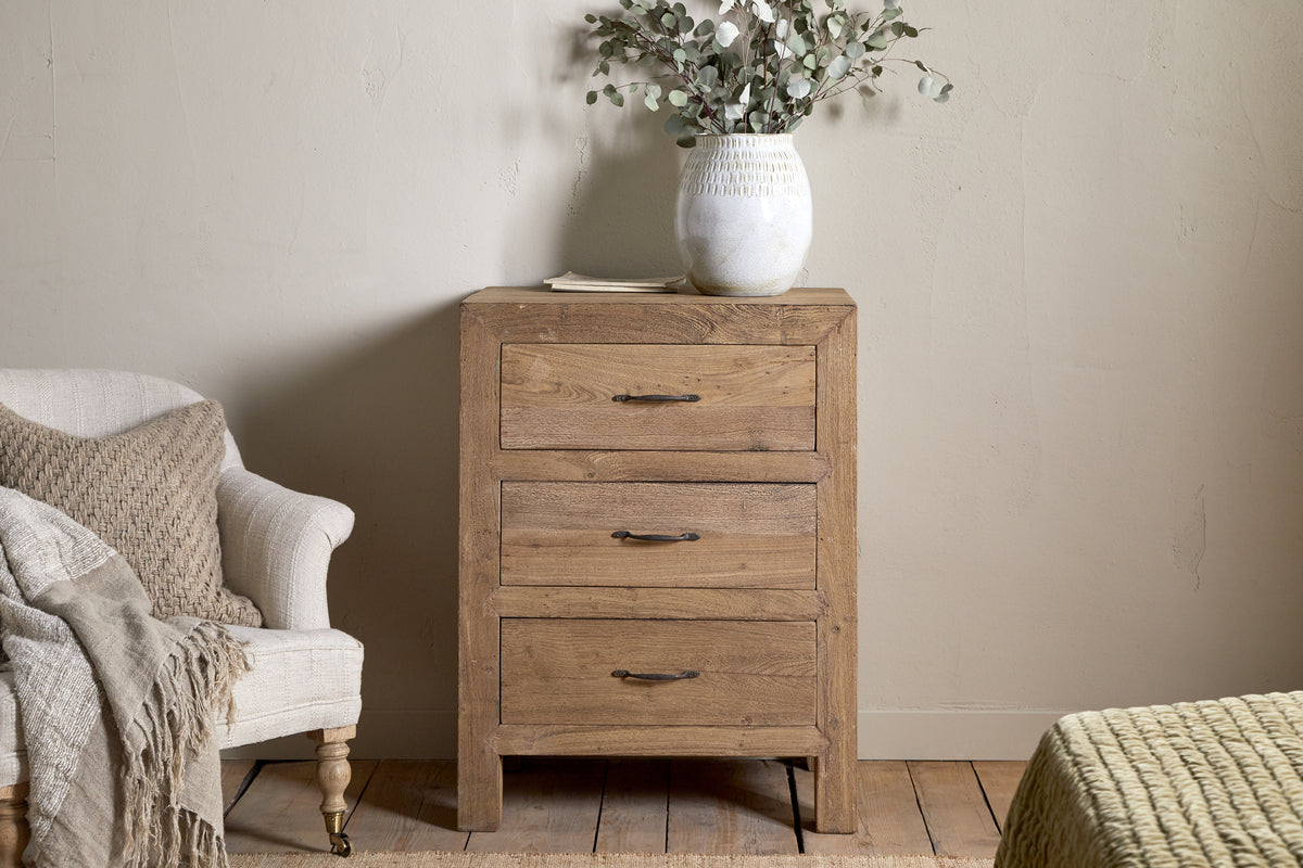 Nkuku Iya Reclaimed Wood Chest Of Drawers Natural Small