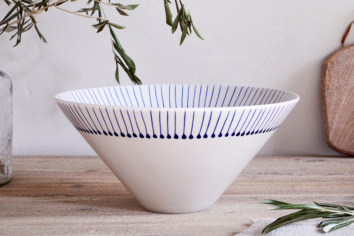 Nkuku Iba Serving Bowl Indigo