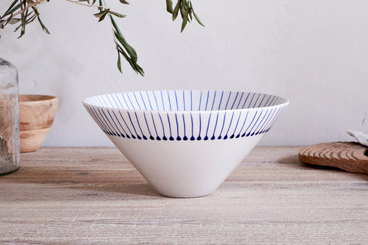 Nkuku Iba Serving Bowl Indigo