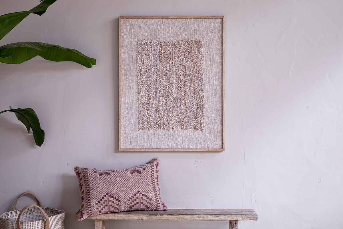 Nkuku Ikona Textured Wall Art Natural