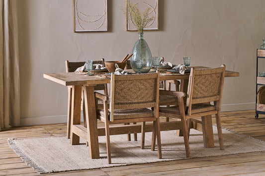 Nkuku Indali Mango Wood Dining Table Natural