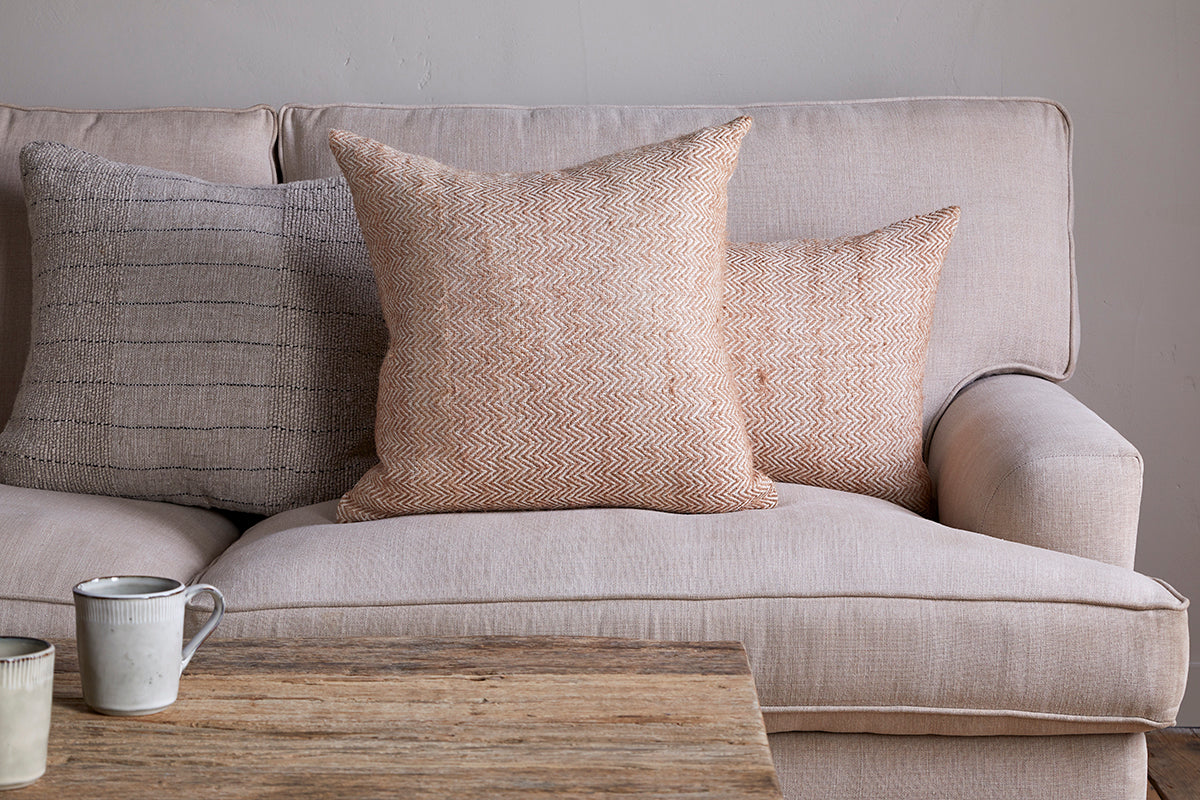 Nkuku Indie Recycled Cushion Cover Rust