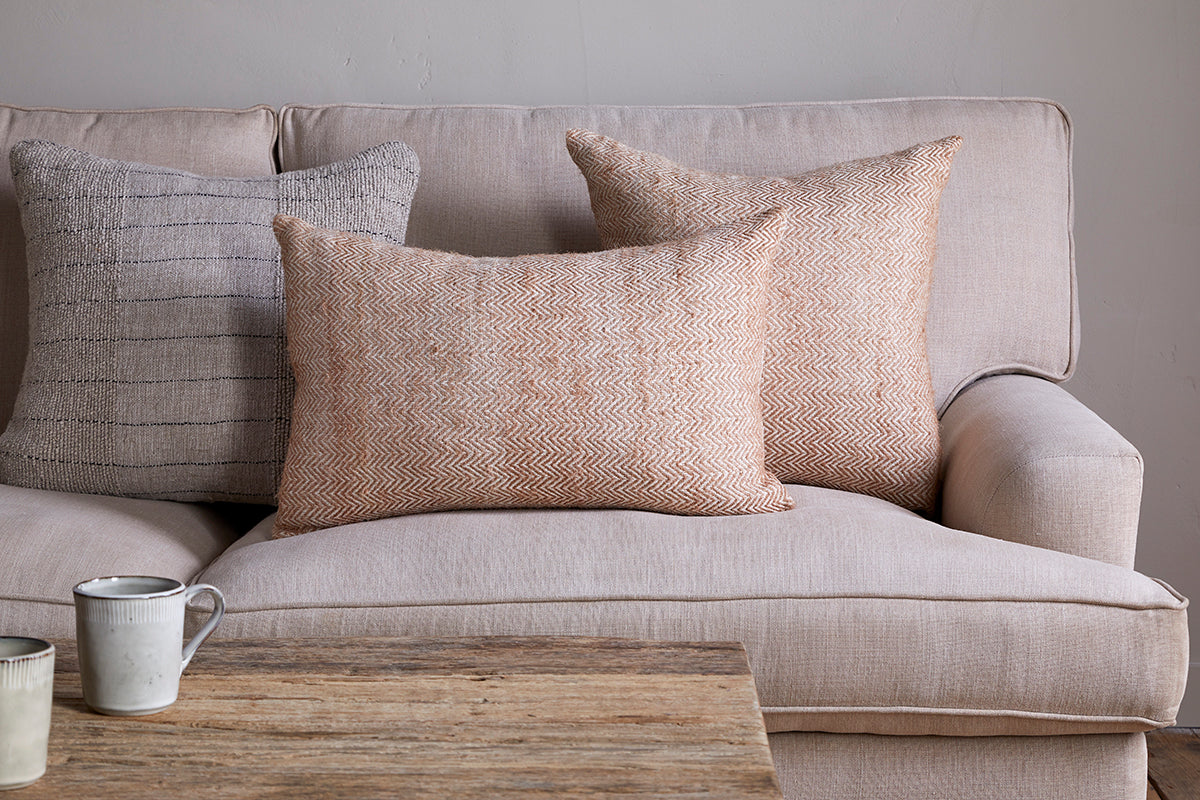 Nkuku Indie Recycled Cushion Cover Rust