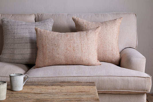Nkuku Indie Recycled Cushion Cover Rust