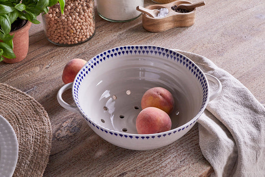 Nkuku Indigo Drop Colander Indigo
