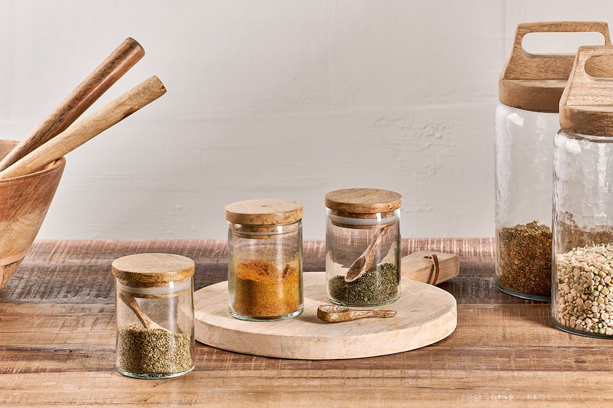 Nkuku Izaan Spice Jar Clear (Set Of 3)