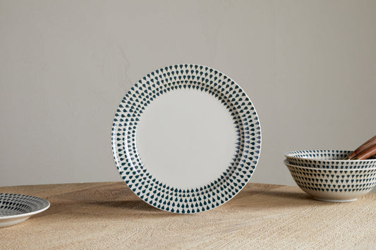 Nkuku Juniper Drop Side Plate Cream & Juniper