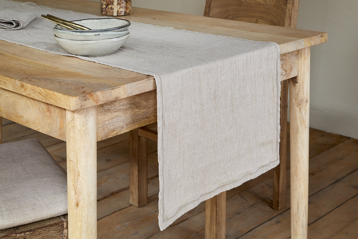 Nkuku Junto Linen Runner Natural Large