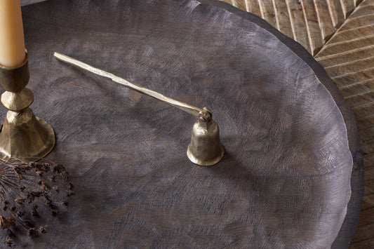 Nkuku Jyoti Candle Snuffer Antique Brass