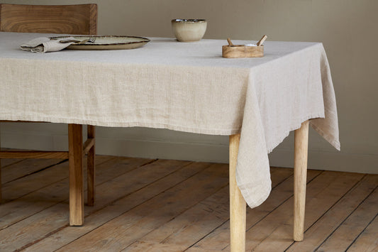 Nkuku Junto Linen Tablecloth Natural Small