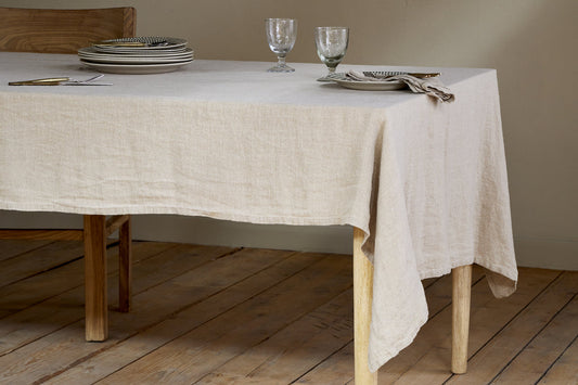 Nkuku Junto Linen Tablecloth Natural Large