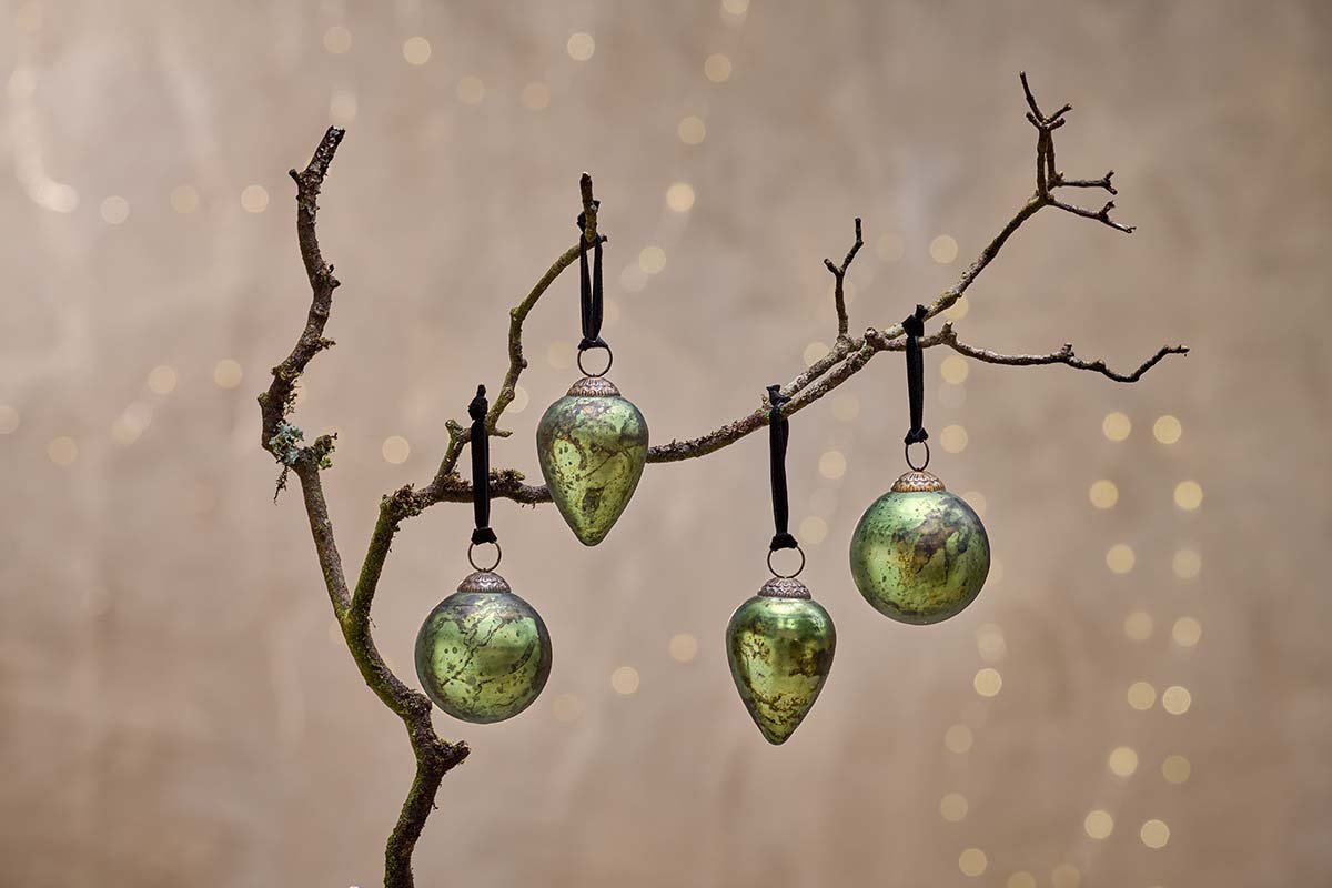 Nkuku Jalshara Baubles Moss (Set Of 4)