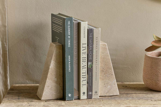Nkuku Juda Marble Bookends Grey