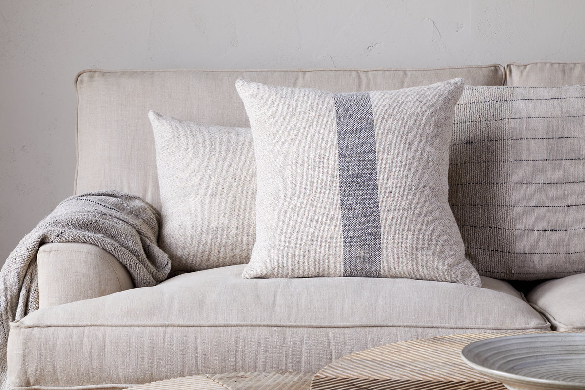 Nkuku Kallu Wool & Cotton Cushion Cover Natural