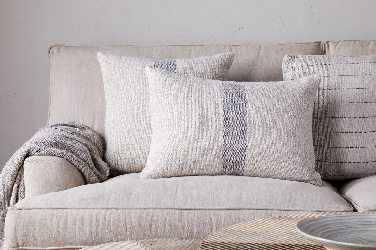 Nkuku Kallu Wool & Cotton Cushion Cover Natural