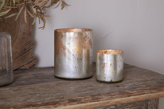 Nkuku Kunjari Tealight Holders Rustic Gold