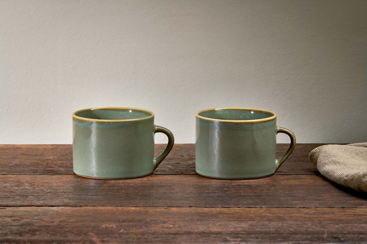 Nkuku Kalini Mugs Blue Large (Set Of 2)