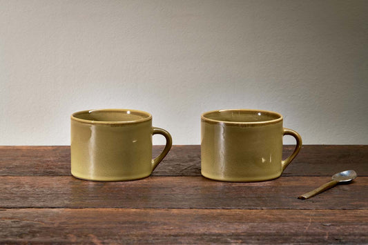 Nkuku Kalini Mugs Green Large (Set Of 2)