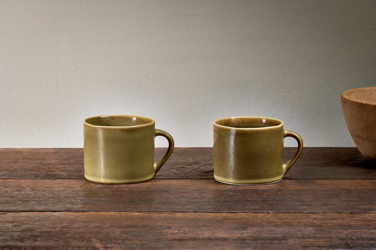 Nkuku Kalini Mugs Green Small (Set Of 2)