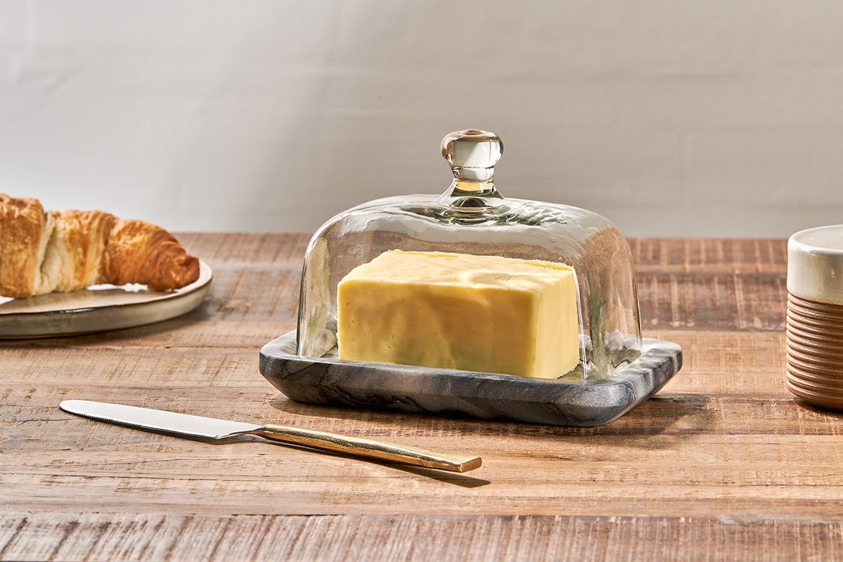 Nkuku Kallso Marble Butter Dish