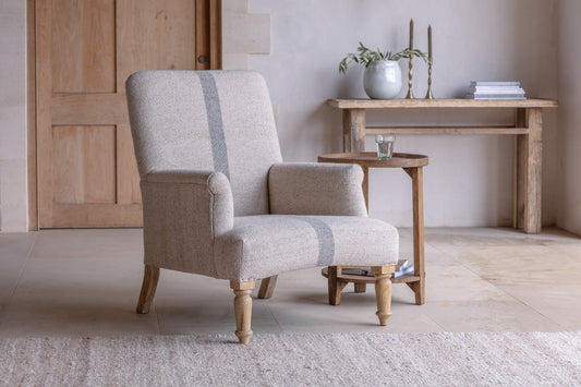 Nkuku Kallu Wool & Cotton Occasional Chair Natural