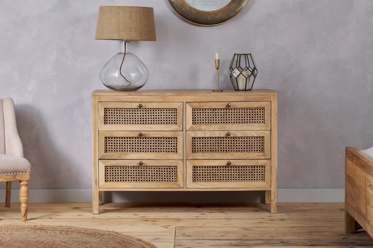 Nkuku Kanz Mango Wood Chest Of Drawers Natural