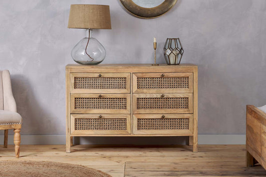 Nkuku Kanz Mango Wood Chest Of Drawers Natural