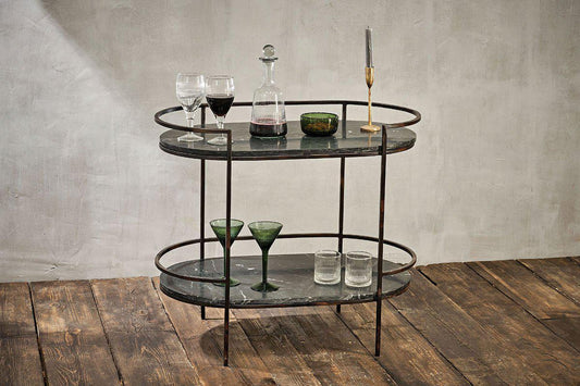 Nkuku Karoko Marble Drinks Table