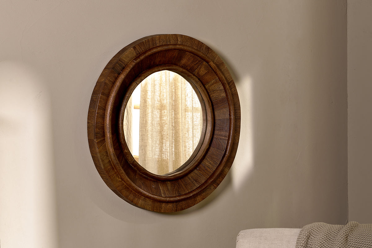 Nkuku Kayia Acacia Wood Mirror Walnut