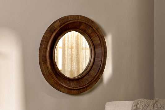 Nkuku Kayia Acacia Wood Mirror Walnut