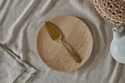 Nkuku Khana Cake Slice Brushed Gold