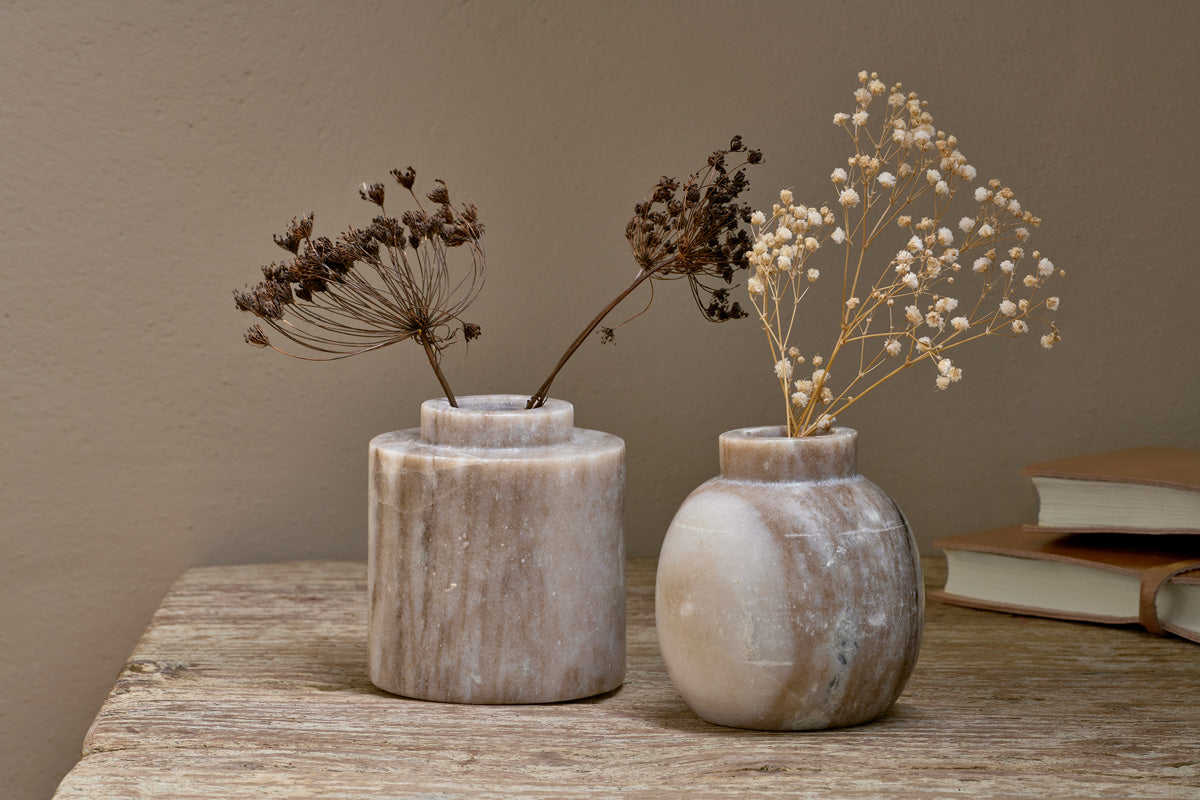 Nkuku Khari Marble Vase Grey